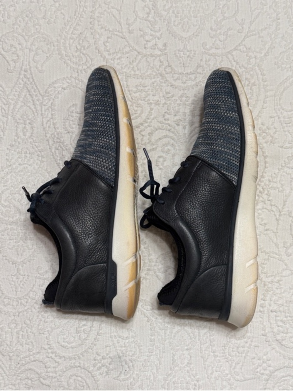Johnston & Murphy Size 10.5 Men’s NAVY Knit Lace-Up Sneakers - Picture 5 of 8
